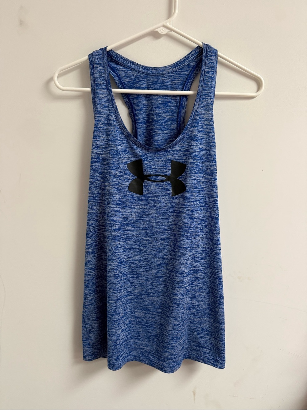 Under Armour Royal Heather Racerback Tank with Black Logo